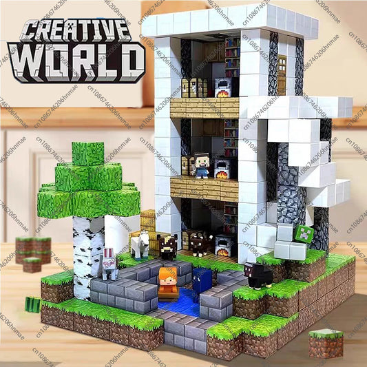 Magnetic Building Blocks Mine World Magnet Cube Sets