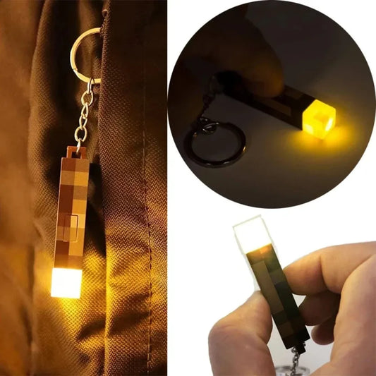 Minecrafts Flashlight Illuminated Keychain